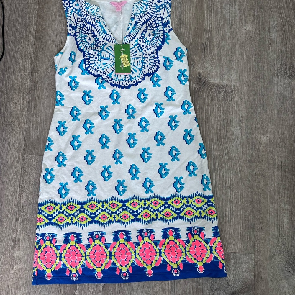 Lilly Pulitzer Blue and White Patterned Dress